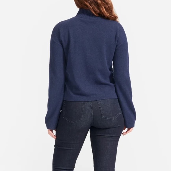 Everlane Recashmere Button Mock Neck Sweater - Picture 3 of 10